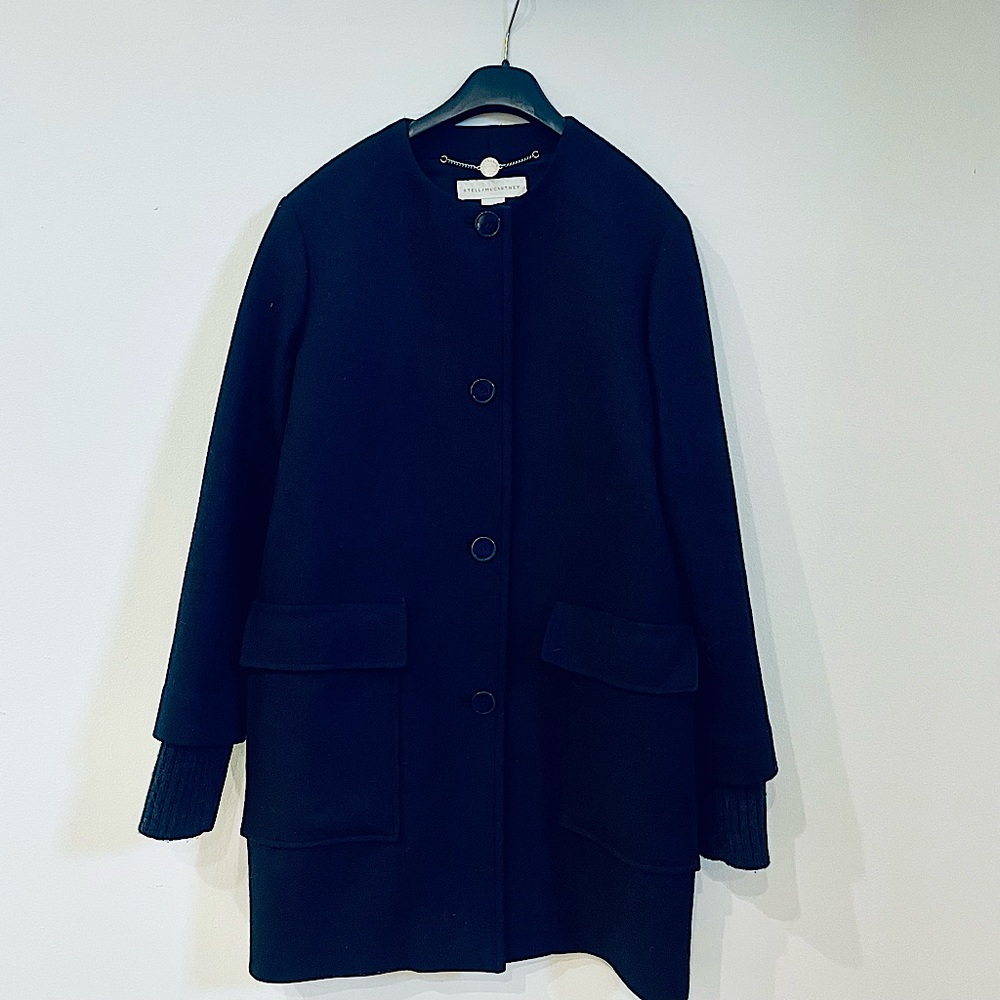 Stella McCartney Wool Coat - Navy
